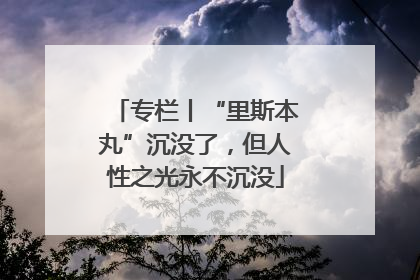 专栏丨“里斯本丸”沉没了，但人性之光永不沉没