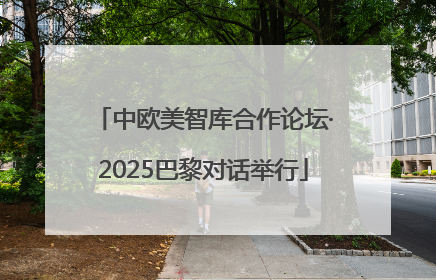 中欧美智库合作论坛·2025巴黎对话举行